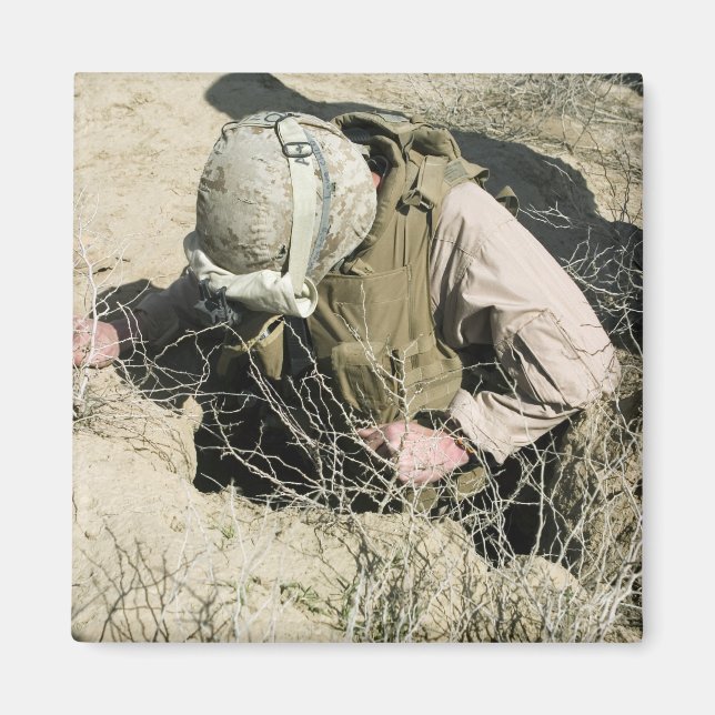 Amerikanska marinjumpar längs hål magnet (Framsidan)