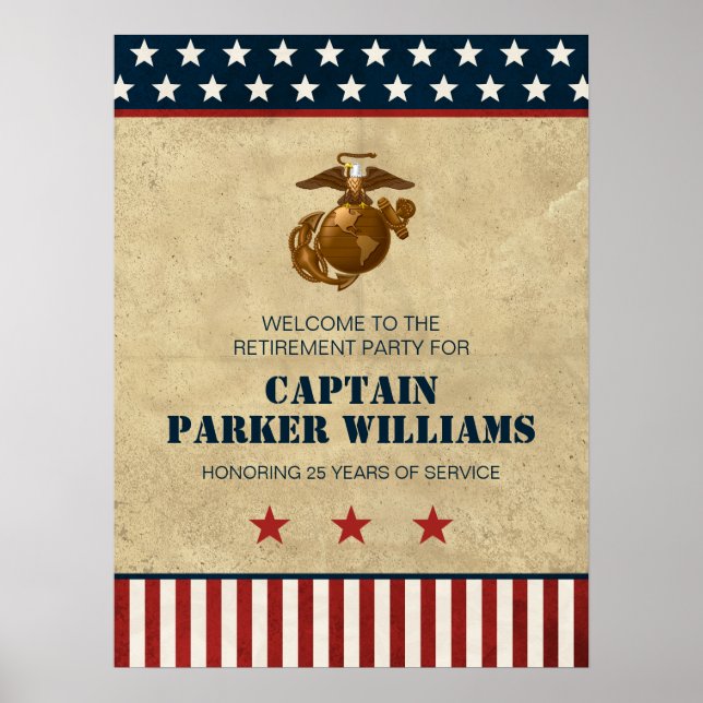 Amerikanska marinkåren Pension Party Poster (Framsidan)