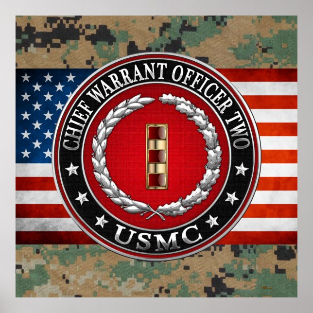 Amerikanska marinsoldater: Chief Warrant Two (USMC Poster (Framsidan)