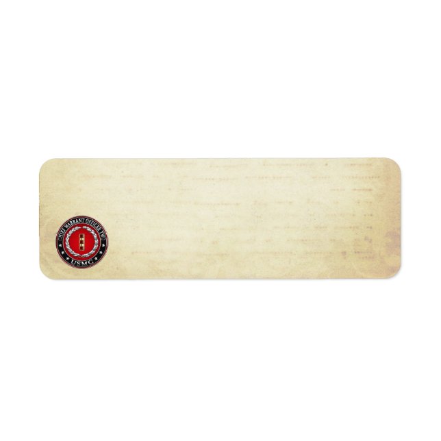 Amerikanska marinsoldater: Chief Warrant Two (USMC Returadress Etikett (Framsidan)