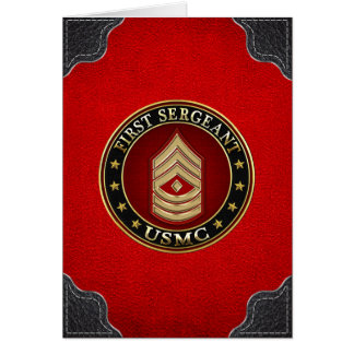 Amerikanska marinsoldater: Första sergeant (USMC 1 Hälsningskort