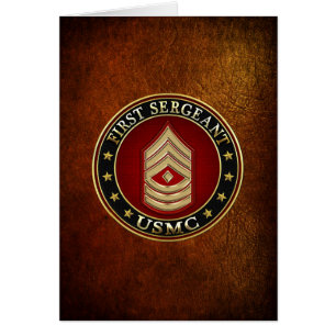 Amerikanska marinsoldater: Första sergeant (USMC 1 Hälsningskort