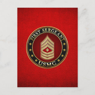 Amerikanska marinsoldater: Första sergeant (USMC 1 Vykort
