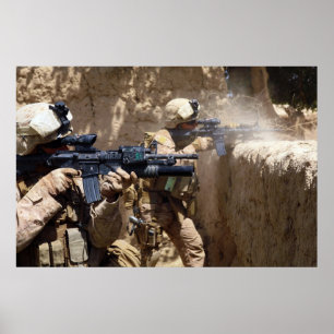 Amerikanska marinsoldater i provinsen Helmand i Af Poster