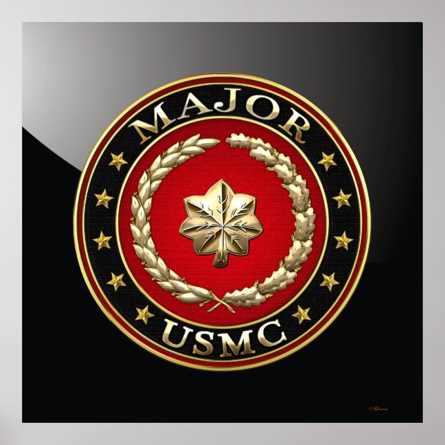 Amerikanska marinsoldater: Major (USMC Maj) [3D] Poster (Framsidan)