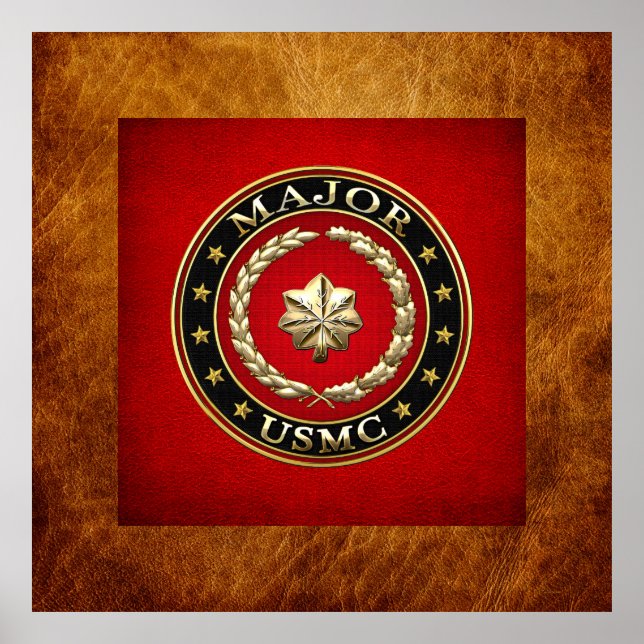 Amerikanska marinsoldater: Major (USMC Maj) [3D] Poster (Framsidan)