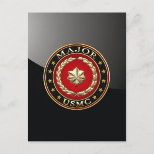 Amerikanska marinsoldater: Major (USMC Maj) [3D] Vykort