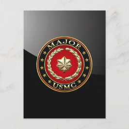 Amerikanska marinsoldater: Major (USMC Maj) [3D] Vykort