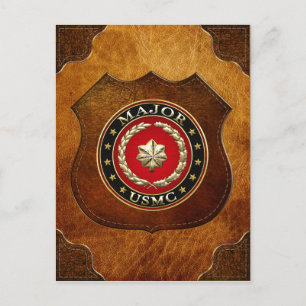 Amerikanska marinsoldater: Major (USMC Maj) [3D] Vykort