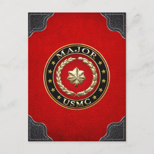 Amerikanska marinsoldater: Major (USMC Maj) [3D] Vykort