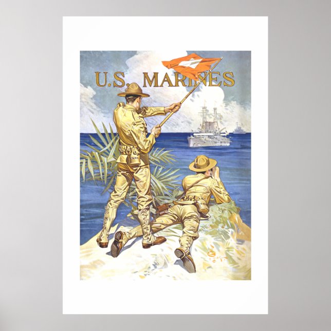 Amerikanska marinsoldater poster (Framsidan)