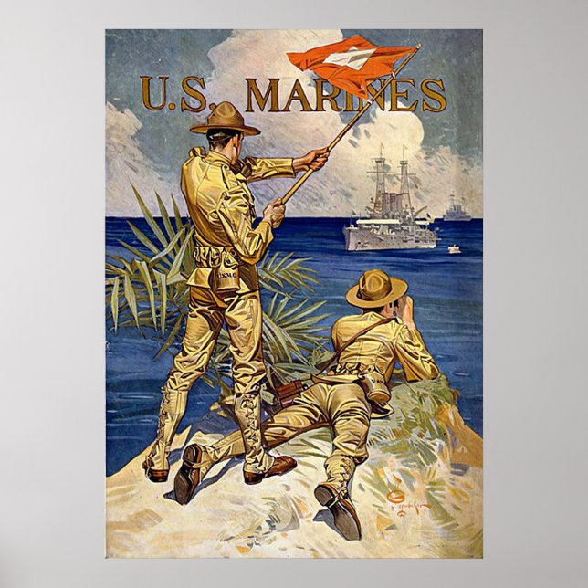 Amerikanska marinsoldater poster (Framsidan)