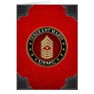 Amerikanska marinsoldater: sergeant Major (USMC Sg Hälsningskort