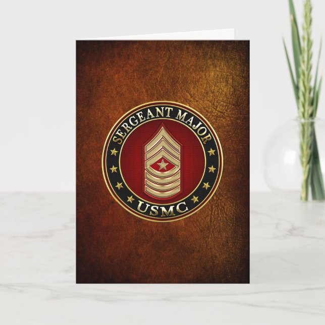 Amerikanska marinsoldater: sergeant Major (USMC Sg Kort (Framsida)