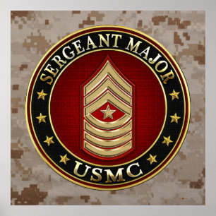 Amerikanska marinsoldater: sergeant Major (USMC Sg Poster