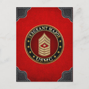 Amerikanska marinsoldater: sergeant Major (USMC Sg Vykort