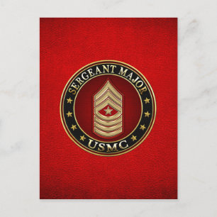 Amerikanska marinsoldater: sergeant Major (USMC Sg Vykort