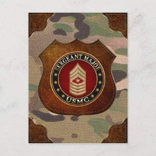 Amerikanska marinsoldater: sergeant Major (USMC Sg Vykort