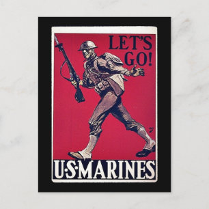 Amerikanska marinsoldater vykort