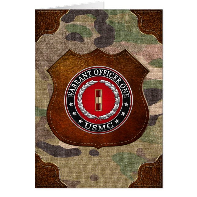 Amerikanska marinsoldater: Warrant Officer One (US Hälsningskort (Framsidan)