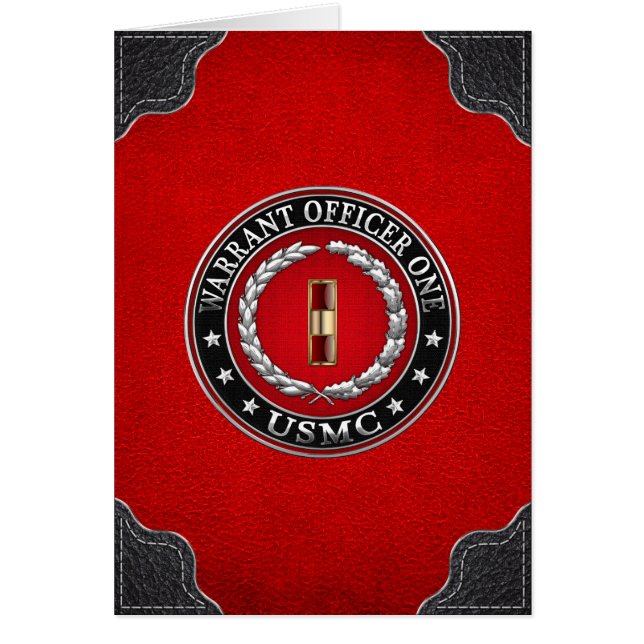 Amerikanska marinsoldater: Warrant Officer One (US Hälsningskort (Framsidan)