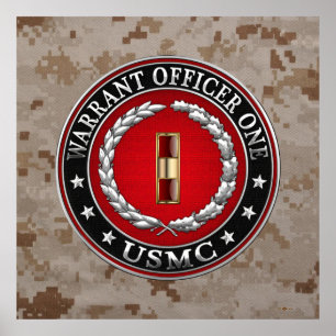 Amerikanska marinsoldater: Warrant Officer One (US Poster
