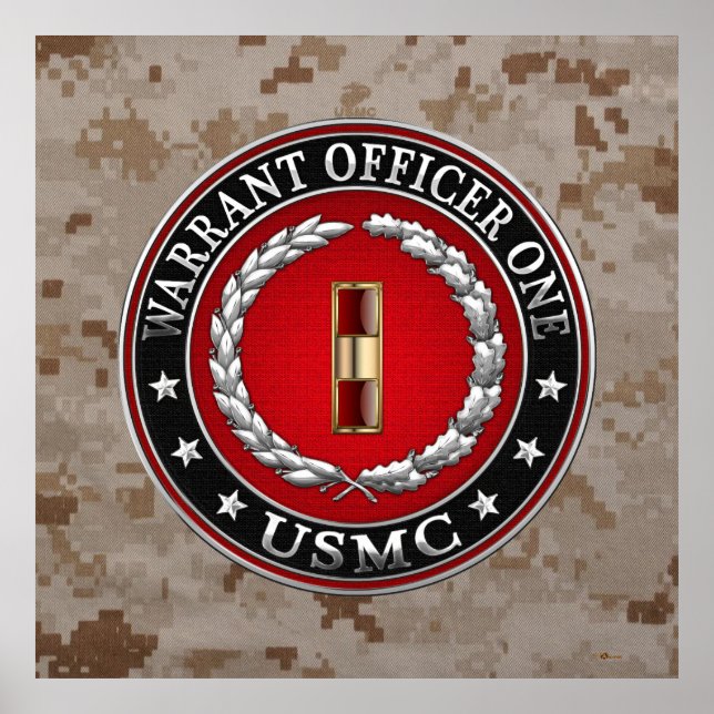 Amerikanska marinsoldater: Warrant Officer One (US Poster (Framsidan)