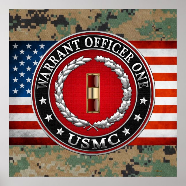 Amerikanska marinsoldater: Warrant Officer One (US Poster (Framsidan)