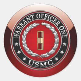 Amerikanska marinsoldater: Warrant Officer One (US Runt Klistermärke