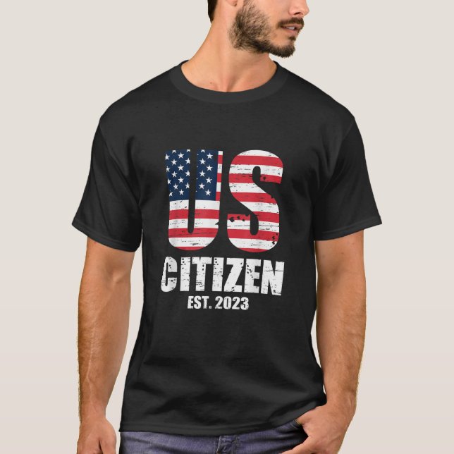 Amerikanska medborgare 2023 Invandrare från urspru T Shirt (Framsida)