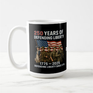 Amerikanska militärens 250:e födelsedag i USA:s mi Kaffemugg