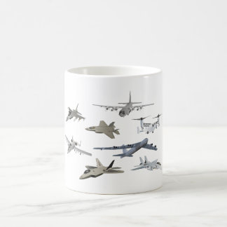 Amerikanska militärflygplan kaffemugg