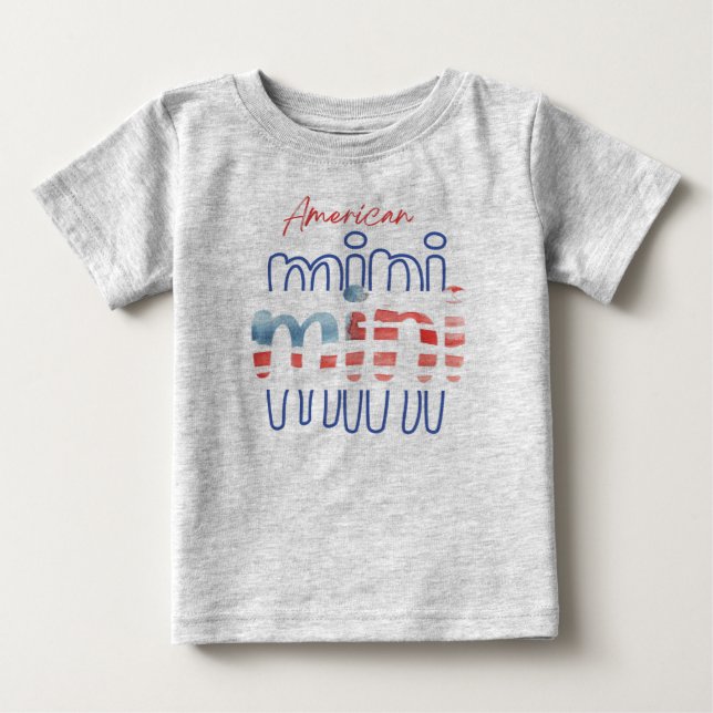 Amerikanska mini 4 juli Patriotic T Shirt (Framsida)