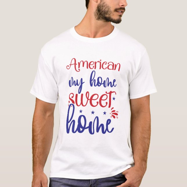 Amerikanska Mitt Hem Är Mitt Kasta Slåtter Patriot T Shirt (Framsida)