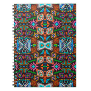 Amerikanska mönster. Oskarp utskrift. Indisk desi Anteckningsbok