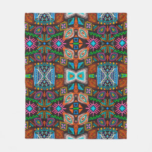 Amerikanska mönster. Oskarp utskrift. Indisk desi Fleecefilt