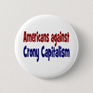 Amerikanska mot Crony Capitalism röd text Knapp