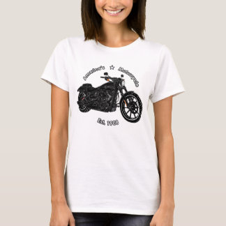 Amerikanska motorcykelns svarta topp t shirt