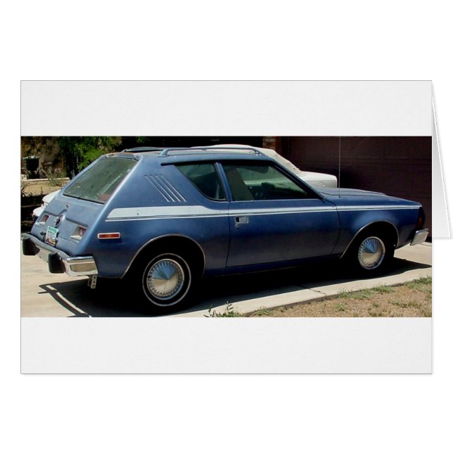 AMERIKANSKA MOTORS JAVELIN OCH GRAMLIN OCH CACTI HÄLSNINGSKORT (Framsidan Horizontal)