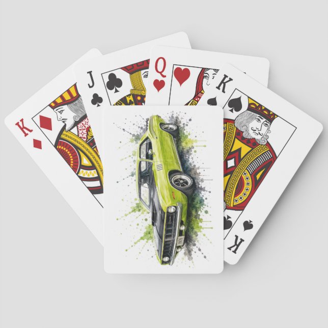 Amerikanska muskelbilspelkort casinokort (Baksidan)