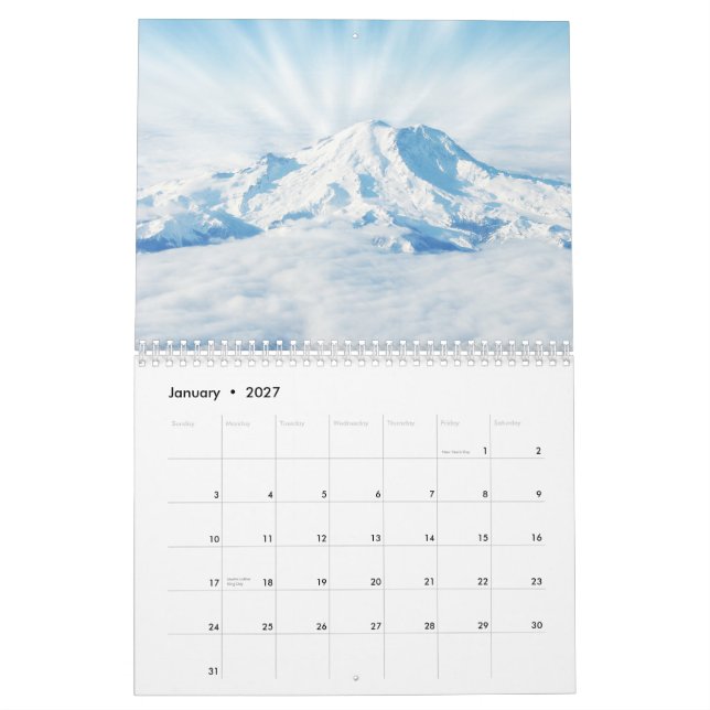 Amerikanska nationalkalender för Parker Kalender (Jan 2027)