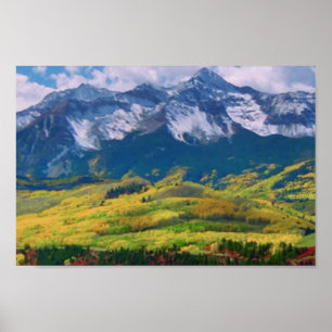 Amerikanska nationalparken Träd Line Poster