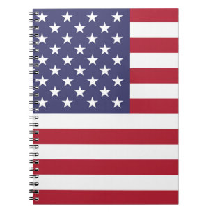 Amerikanska Nobelboken Stater USA flagga Anteckningsbok