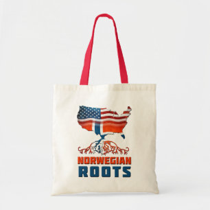 Amerikanska norska rötter Tote Bag Tygkasse