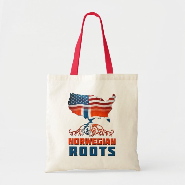 Amerikanska norska rötter Tote Bag Tygkasse (Framsidan)