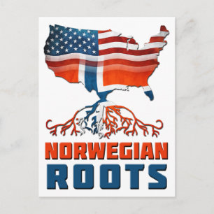 Amerikanska norska rötter vykort