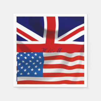 Amerikanska och brittiska flaggor, Royalet Bröllop Pappersservett