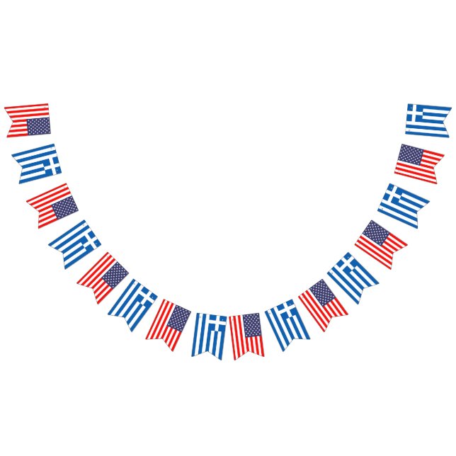 Amerikanska och grekiska internationell-bröllopsfe vimplar (Alla)