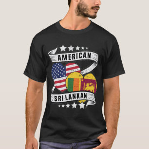 Amerikanska och srilankesiska skjortor t shirt
