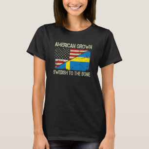 Amerikanska odlade svenska till benets amerikanska t shirt